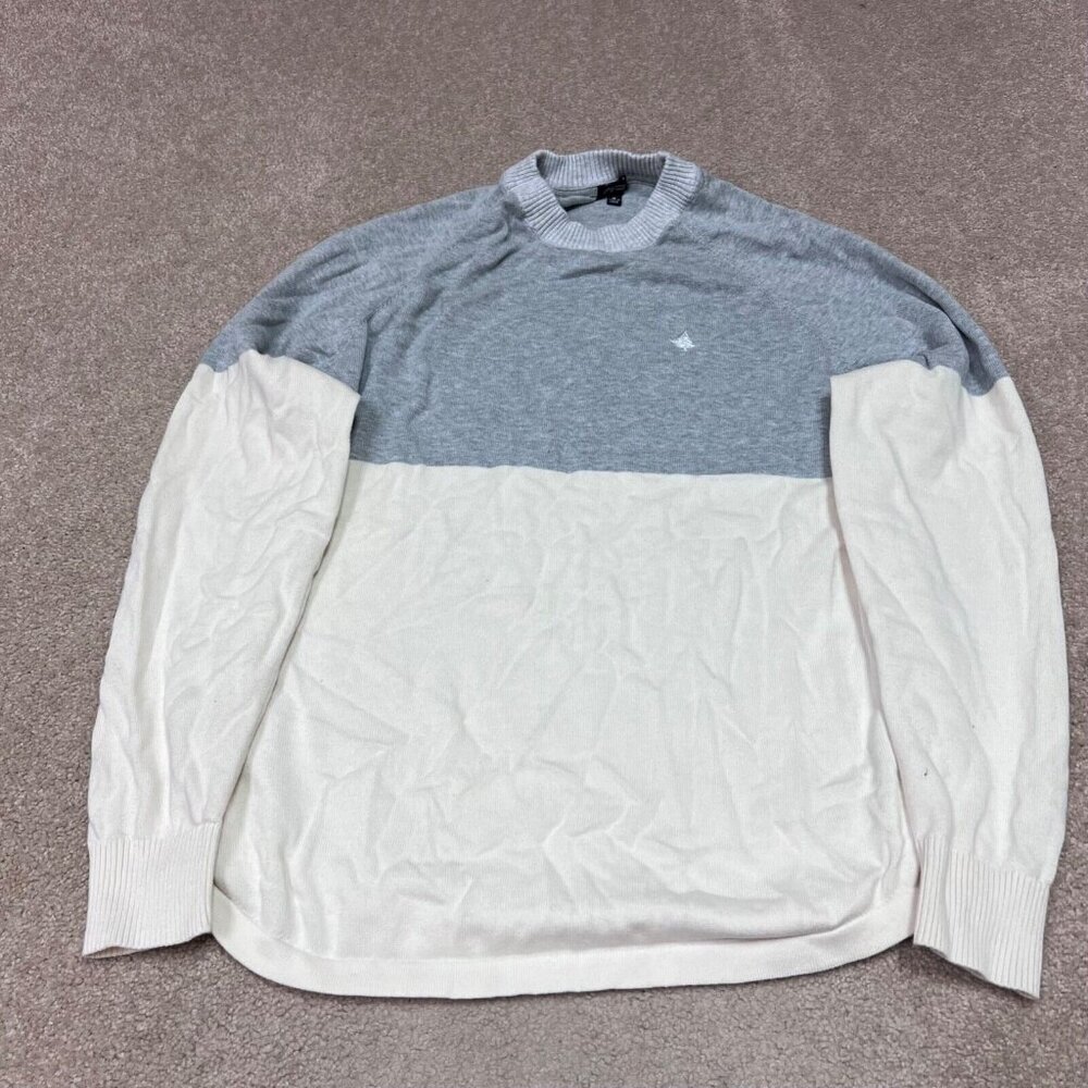 LRG Sweater Women’s Gray White Long Sleeve Pullover Size Medium